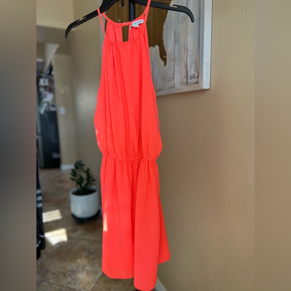 American Eagle womens halter top midi dress, gorgeous color- coral. Sz S/P - Picture 15 of 16